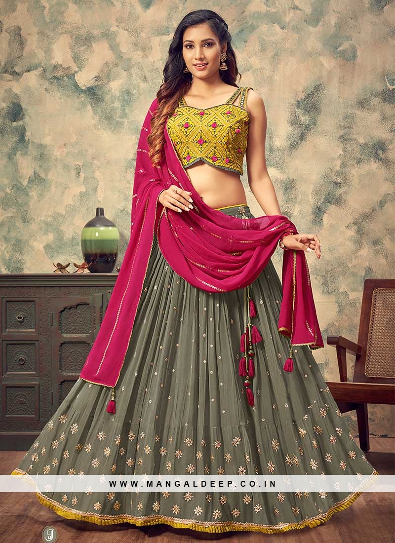 Update 190+ grey lehenga with contrast dupatta latest