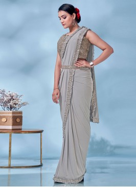 Grey Color Saree