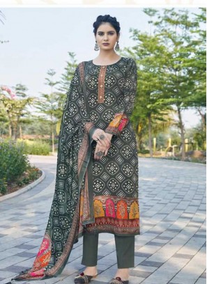 Grey Color Satin Dress Suit