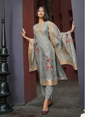 Grey Color Women Salwar Kameez