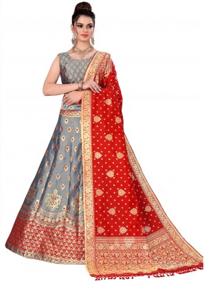 Grey Festival Lehenga Choli