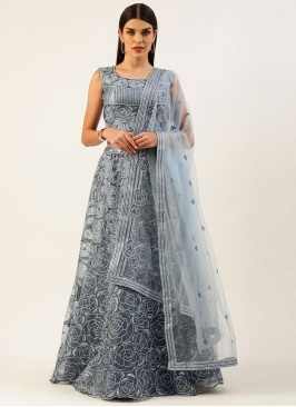 Grey Gota Work Designer Lehenga Choli