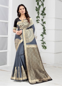 Grey Party Designer Saree