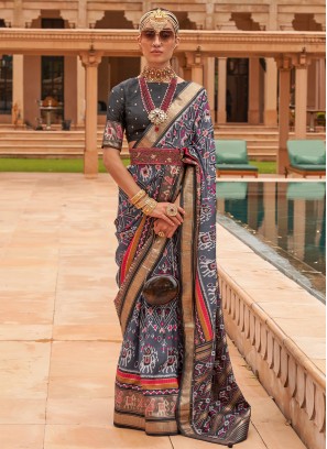 Grey Sangeet Saree