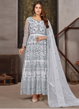 Grey Sequins Festival Ankle Length Salwar Kameez