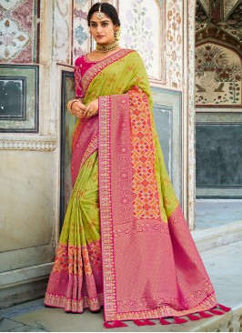 Gripping Fancy Fabric Patch Border Designer Saree