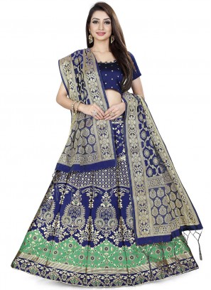 Groovy Navy Blue Festival Trendy Lehenga Choli