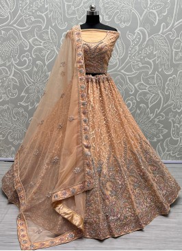 Groovy Net Engagement A Line Lehenga Choli