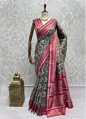 Groovy Silk Weaving Multi Colour Designer Saree