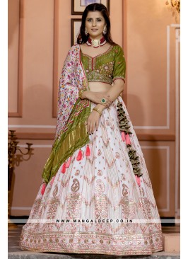 Handcrafted Georgette Ensemble with Vibrant Resham Embroidery