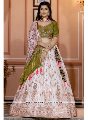 Handcrafted Georgette Ensemble with Vibrant Resham Embroidery