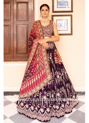 Handcrafted Georgette Ensemble with Vibrant Resham Embroidery