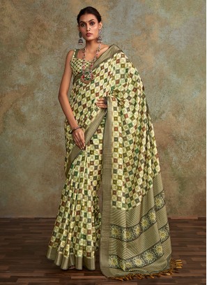 Handloom silk Green Classic Saree