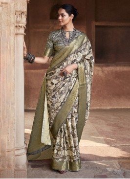 Handloom silk Weaving Multi Colour Classic Saree