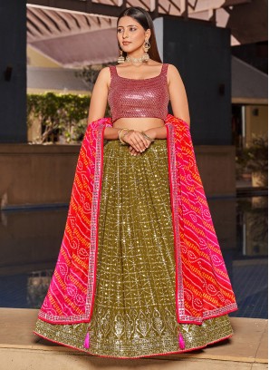 Heavenly Green Party Trendy Lehenga Choli