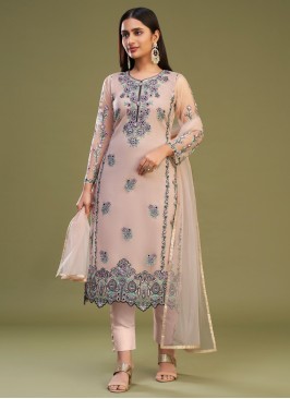 Heavenly Net Embroidered Trendy Salwar Suit