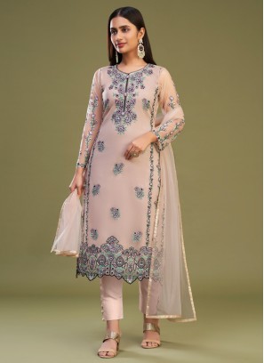 Heavenly Net Embroidered Trendy Salwar Suit