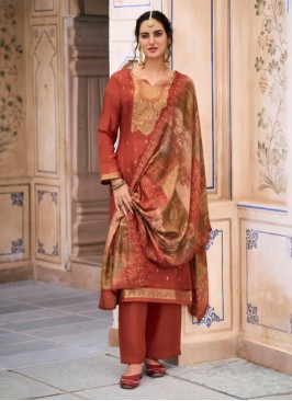 Heavenly Orange Party Salwar Kameez