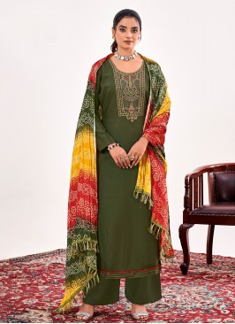 Honourable Rayon Green Palazzo Salwar Kameez