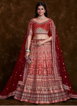 Honourable Zari Art Silk A Line Lehenga Choli