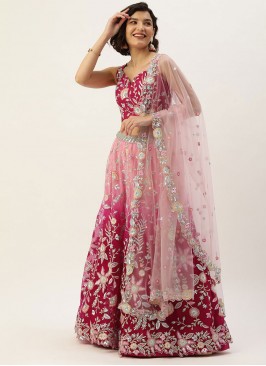 Hot Pink and Salmon Color Trendy Lehenga Choli