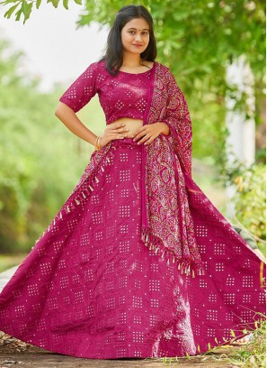 Hot Pink Color Trendy Lehenga Choli