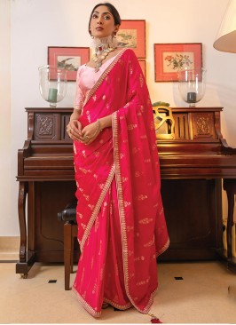 Hot Pink Wedding Classic Saree