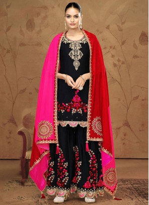 Hypnotic Embroidered Chinon Trendy Salwar Suit
