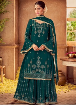 Hypnotic Green Trendy Salwar Suit