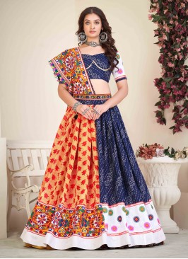 Hypnotizing Cotton Silk Ceremonial A Line Lehenga Choli