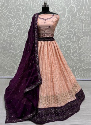 Hypnotizing Peach Lehenga Choli