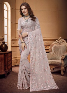 Ideal Embroidered Festival Designer Saree