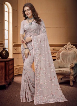 Ideal Embroidered Festival Designer Saree