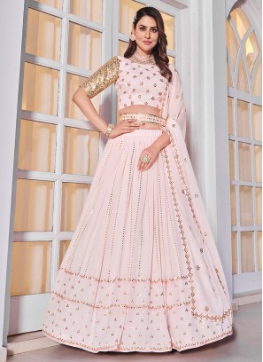 Ideal Georgette Embroidered Trendy Lehenga Choli