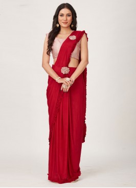 Ideal Imported Red Trendy Saree