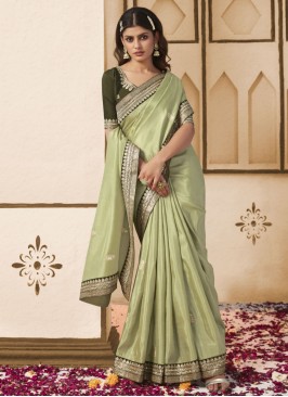 Ideal Sea Green Classic Saree