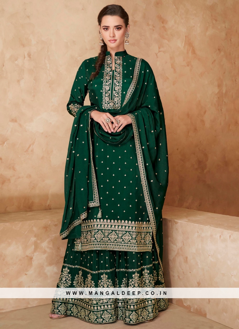 Immaculate Designer Palazzo Suit For Festival