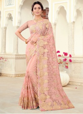 Immaculate Net Resham Classic Designer Saree