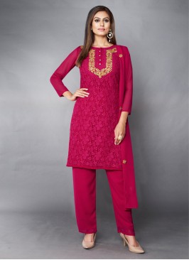 Impeccable Georgette Zari Pant Style Suit