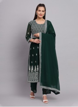 Impeccable Green Designer Salwar Kameez