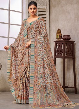 Imperial Pashmina Digital Print Multi Colour Trendy Saree
