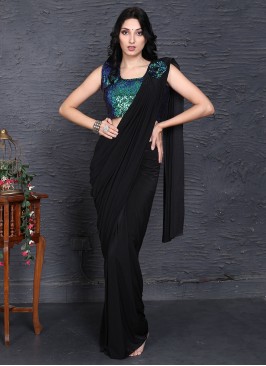 Imported Contemporary Saree in Black