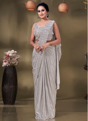 Imported Grey Classic Saree