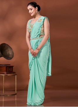 Imported Turquoise Designer Saree