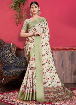 Imposing Banarasi Silk Sea Green Classic Saree