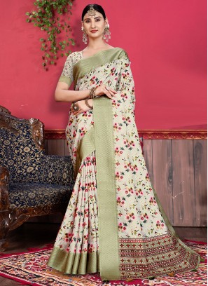 Imposing Banarasi Silk Sea Green Classic Saree