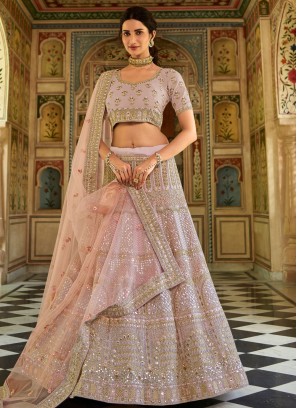 Imposing Pink Sangeet Lehenga Choli