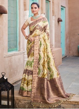 Imposing Swarovski Jacquard Silk Classic Saree