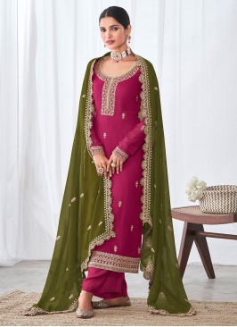 Impressive Georgette Embroidered Salwar Suit