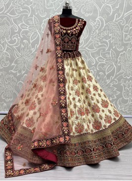 Incredible Dori Work Silk A Line Lehenga Choli